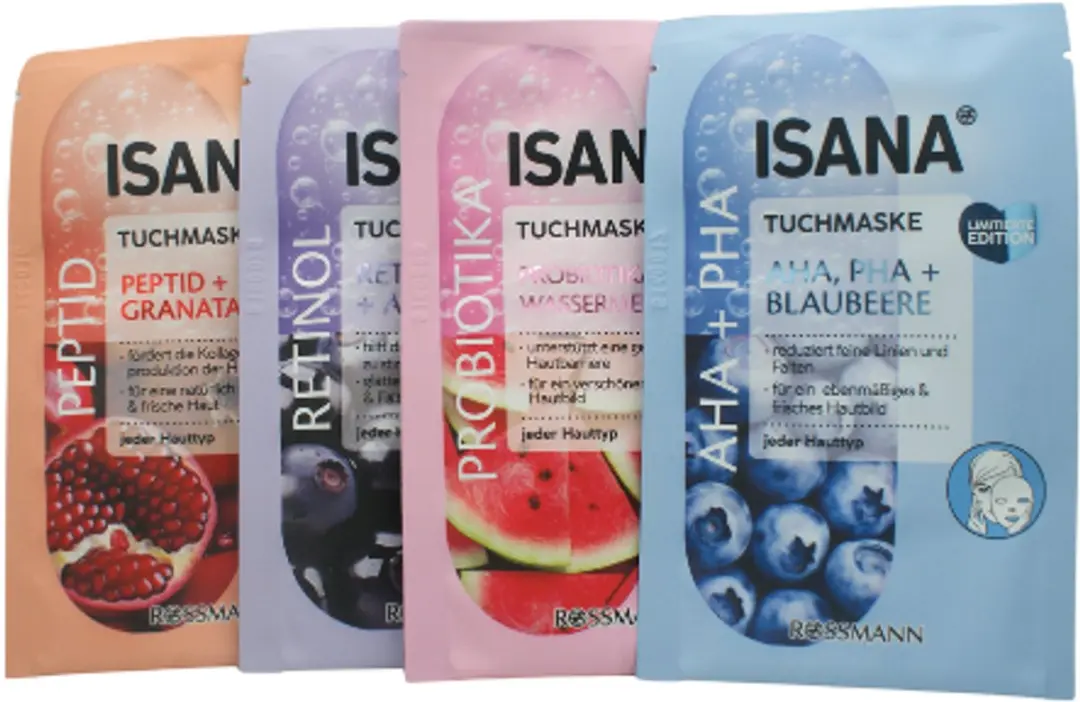 Isana Gezichtsmasker Set 4 Stuks