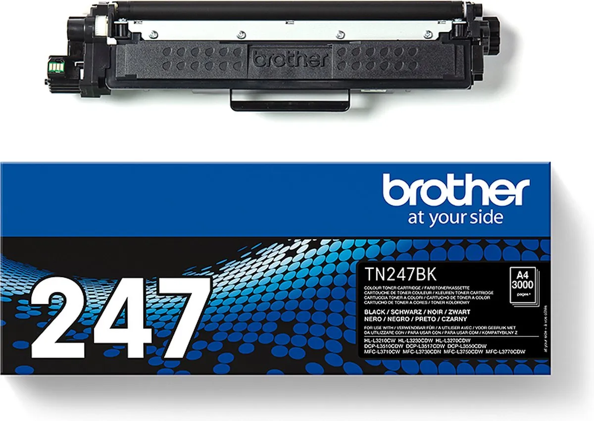 Brother TN-247BK Toner - Zwart - 4 Stuks