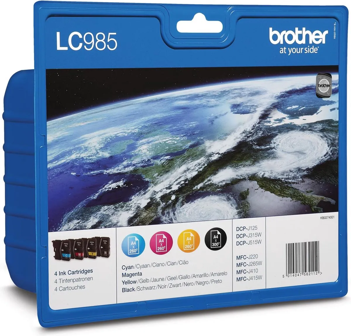 Brother LC985 Value Pack RF Inktcartridges - Zwart - 5 Stuks