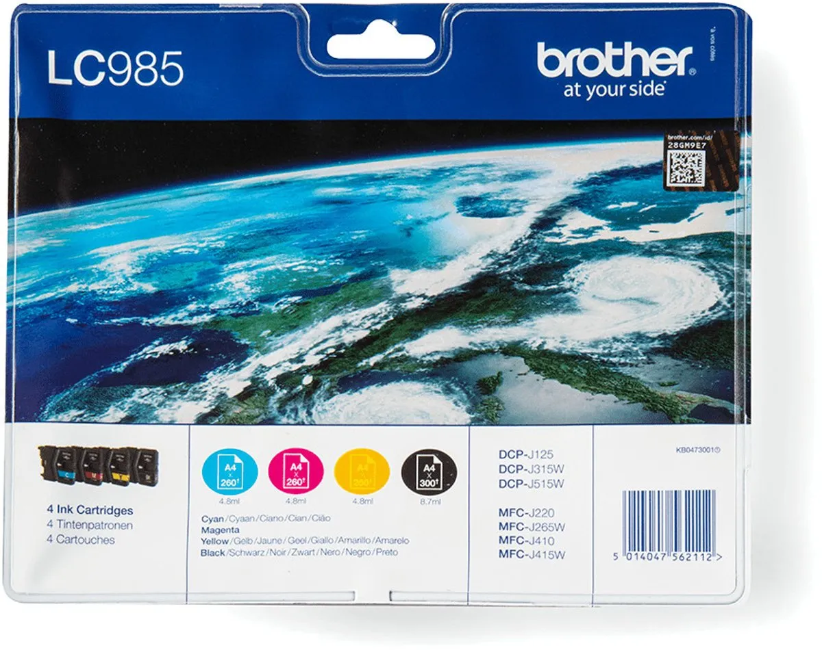 Brother LC985 Value Pack RF Inktcartridges