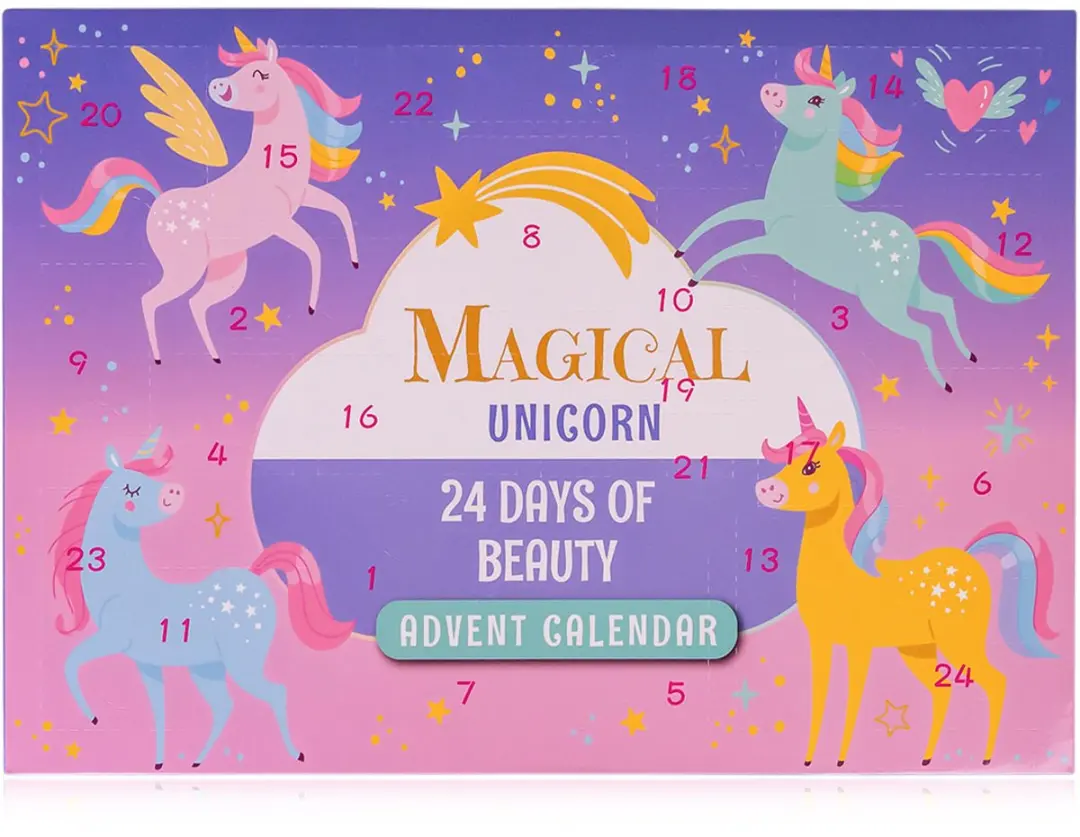 Accentra Beauty Meisjes Unicorn Make-up Adventskalender 2025 - 24 Stuks - Roze
