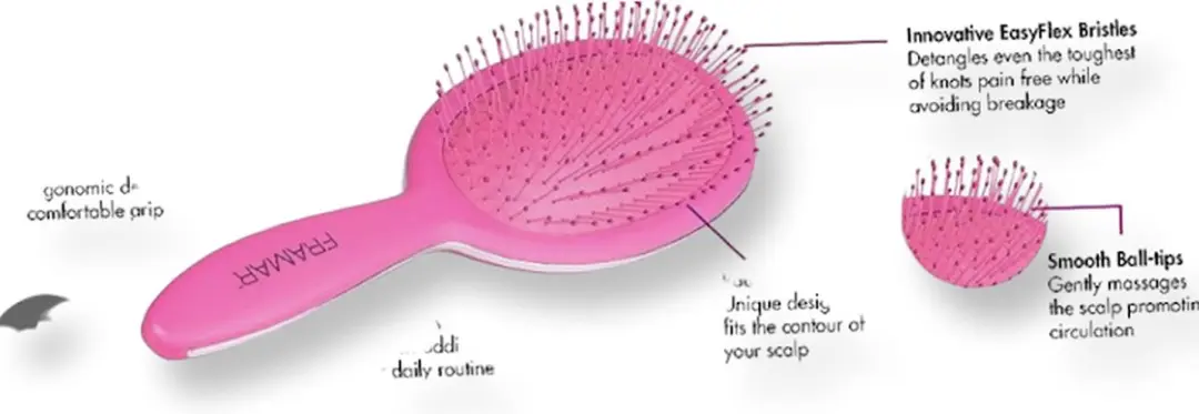 Framar Made You Blush Detangle Borstel - Roze