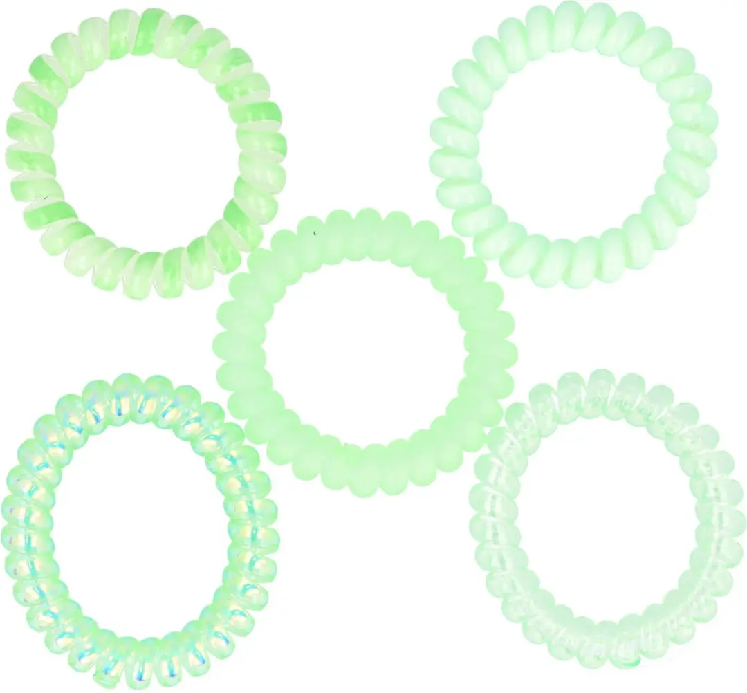 Haarsoires Invisibobble 5cm Haarelastieken - Groen - 10 Stuks
