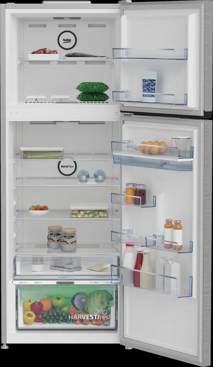 Beko B5RDNE504LDXB Koel-Vriescombinatie 477L - Grijs Metallic