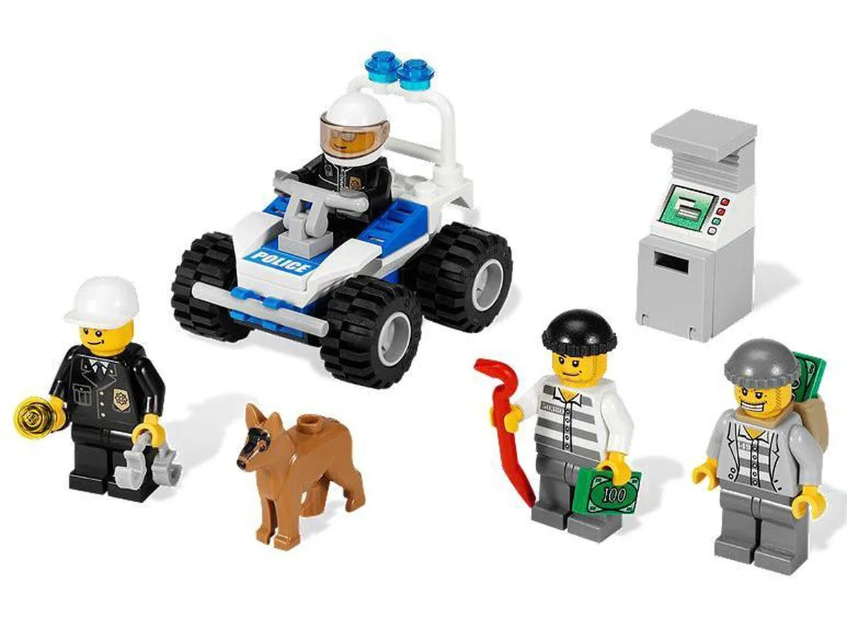 LEGO City Politie Minifiguren 4 Stuks - 57 Onderdelen - Multicolor