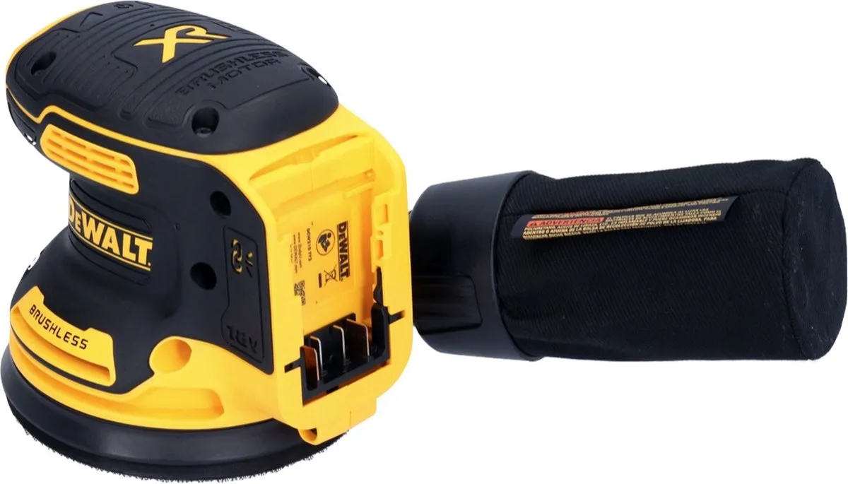 DeWalt DCW210N Excenterschuurmachine 18V - 125mm - 2x Toolbrothers TURTLE schuurschijven
