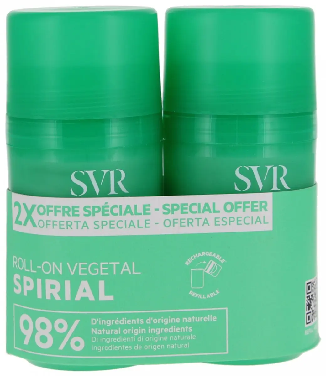 SVR Spirial Duo Plantaardige Deodorant Roll-On 100ml