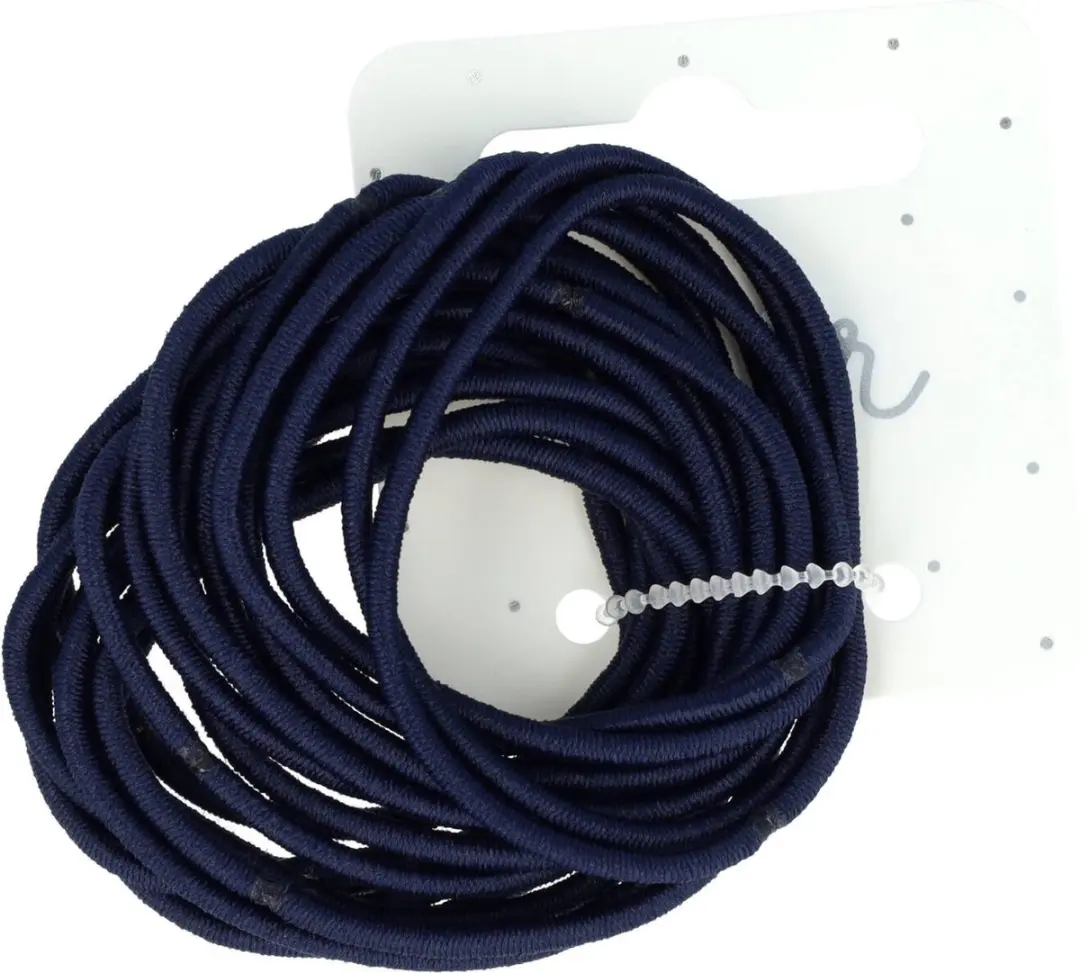 Haarsoires Haarelastieken Basic Blauw - 18 Stuks