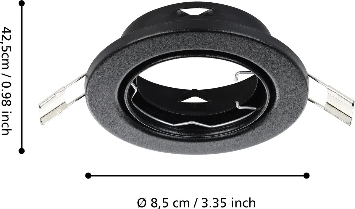 Eglo Agulo Inbouwspot 7x Ø86mm GU10 - Zwart - afbeelding 6 van 6
