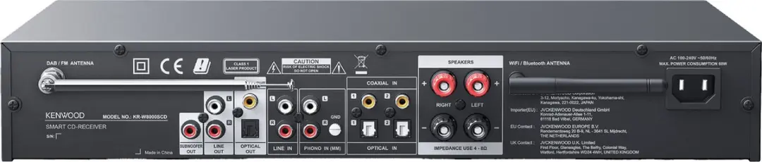 Kenwood KR-W8000SCD-B Smart Hi-Fi CD-Receiver - afbeelding 6 van 6