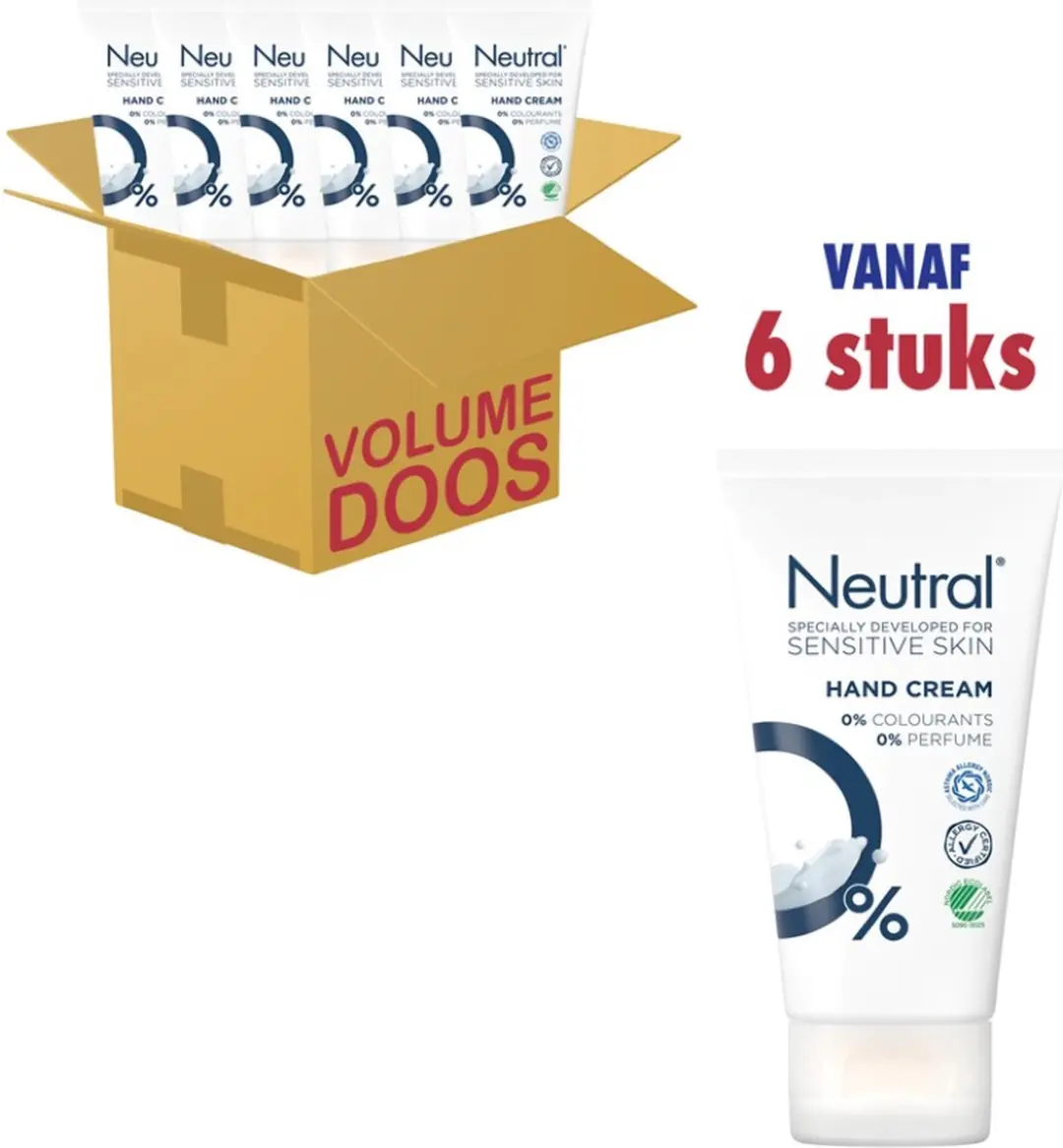 Neutral Handcrème Sensitive Skin 75ml - 6 Stuks