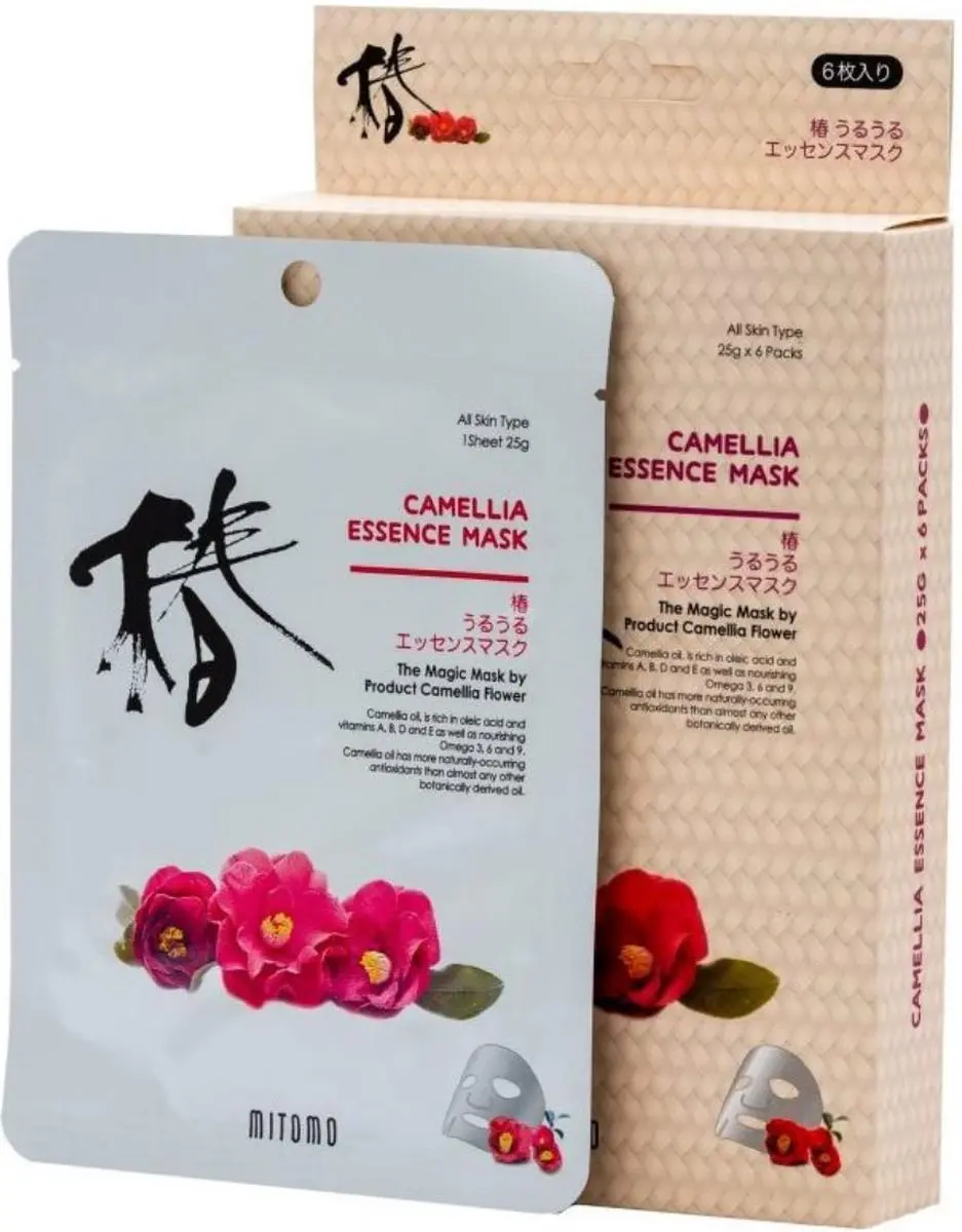 Mitomo Camellia Oil Gezichtsmasker 25g - Wit