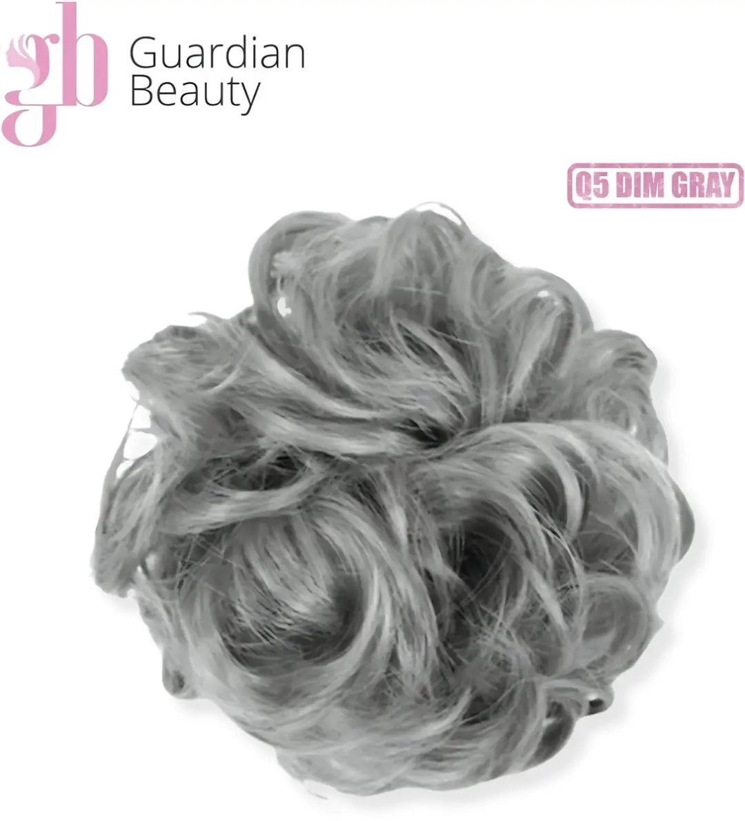 Guardian Beauty Q5 Dim Grijs Messy Bun Haarwrap Extensie