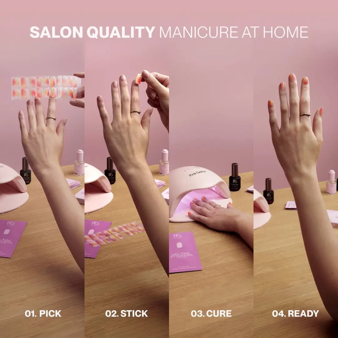 Pink Gellac Discovery Gel Stickers Starterpakket - Rood