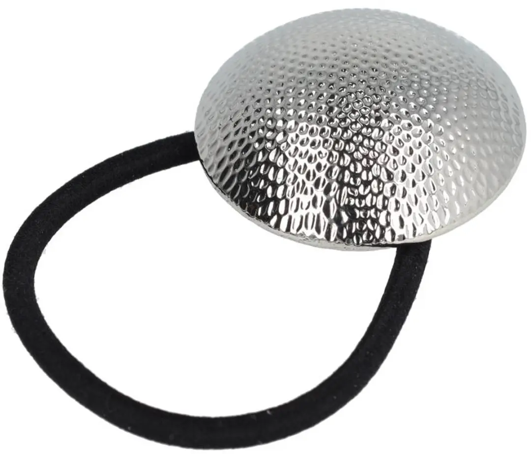 Haarsoires Haarelastiek Cuff 4cm - Zwart Zilver