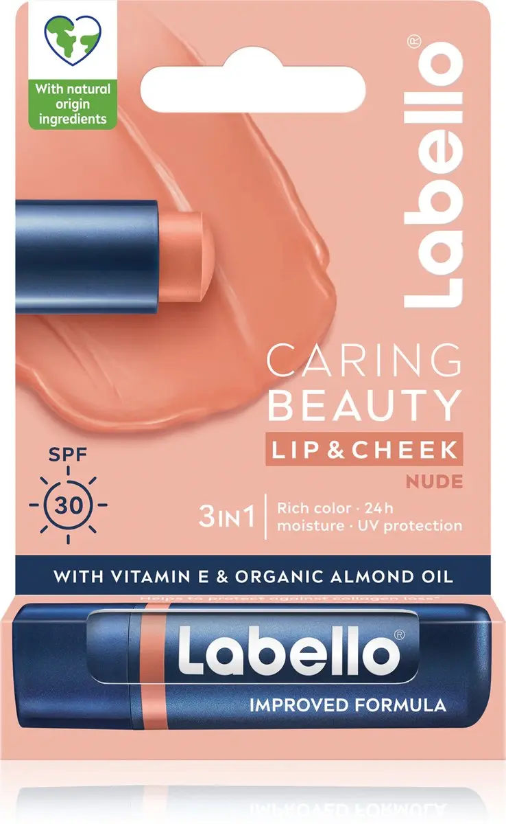 Labello Caring Beauty Nude Lippenbalsem 4.8ml