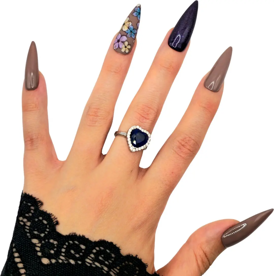SD Press on Nails B-289 XL Stiletto Kunstnagels - Paars - 20 Stuks