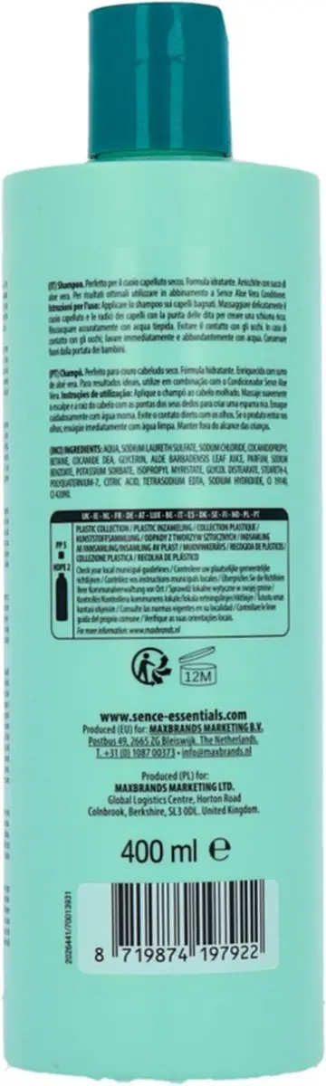 Sence Aloë Vera Shampoo 400ml