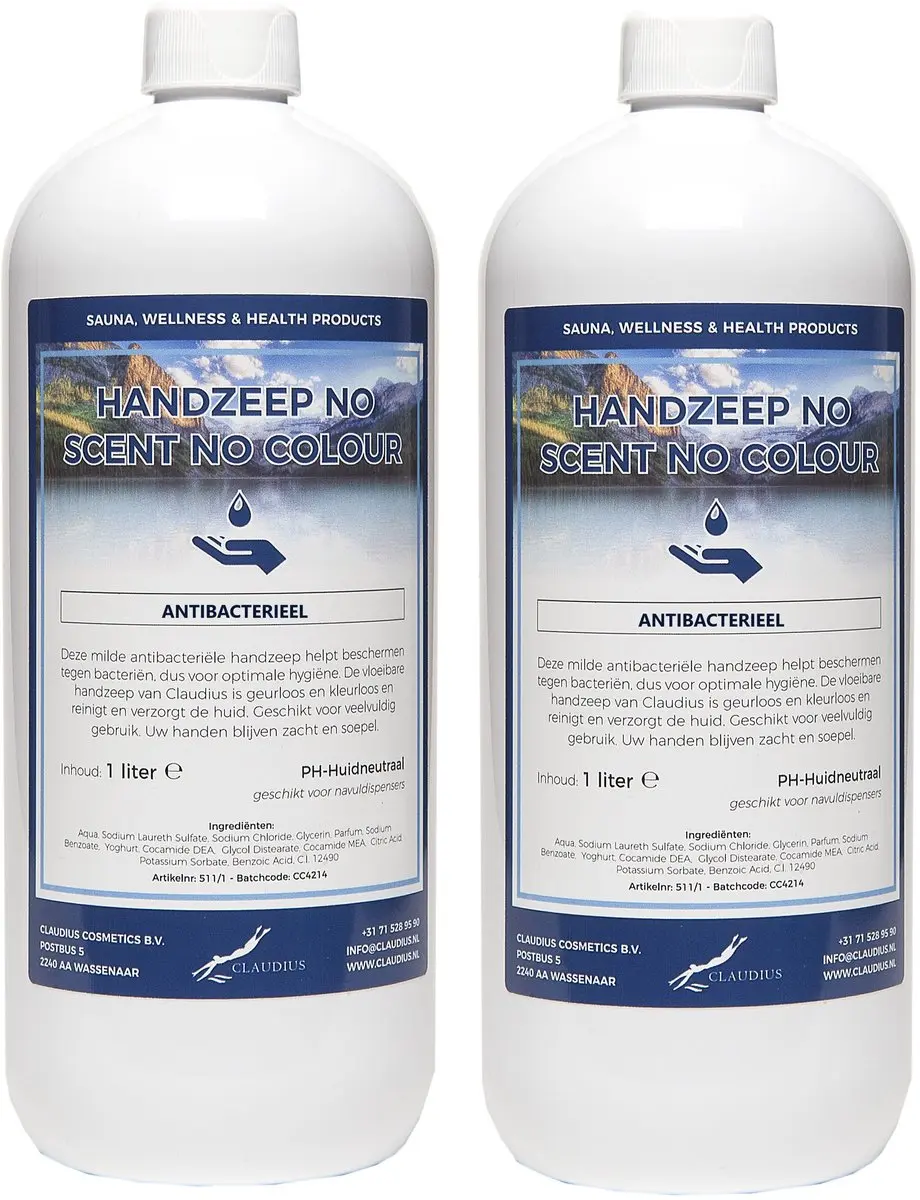 Splashbox Cosmetics Handzeep No Scent No Colour 2x1L
