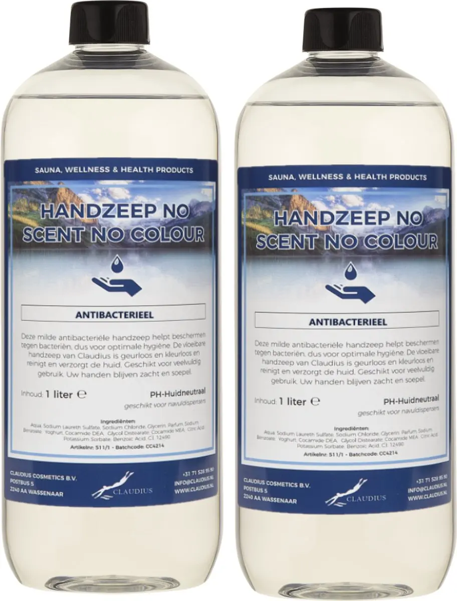 Splashbox Cosmetics Handzeep No Scent No Colour 2x1L