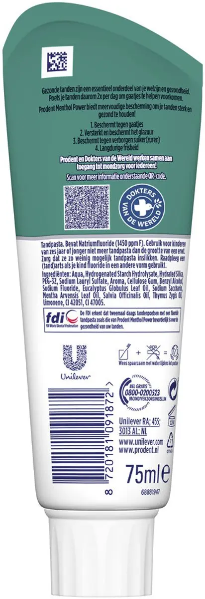 Prodent Menthol Power Mondwater 75ml