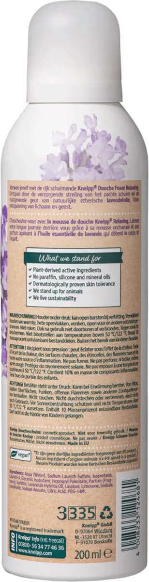 Kneipp Relaxing Douche Schuim Lavendel - 6x200ml