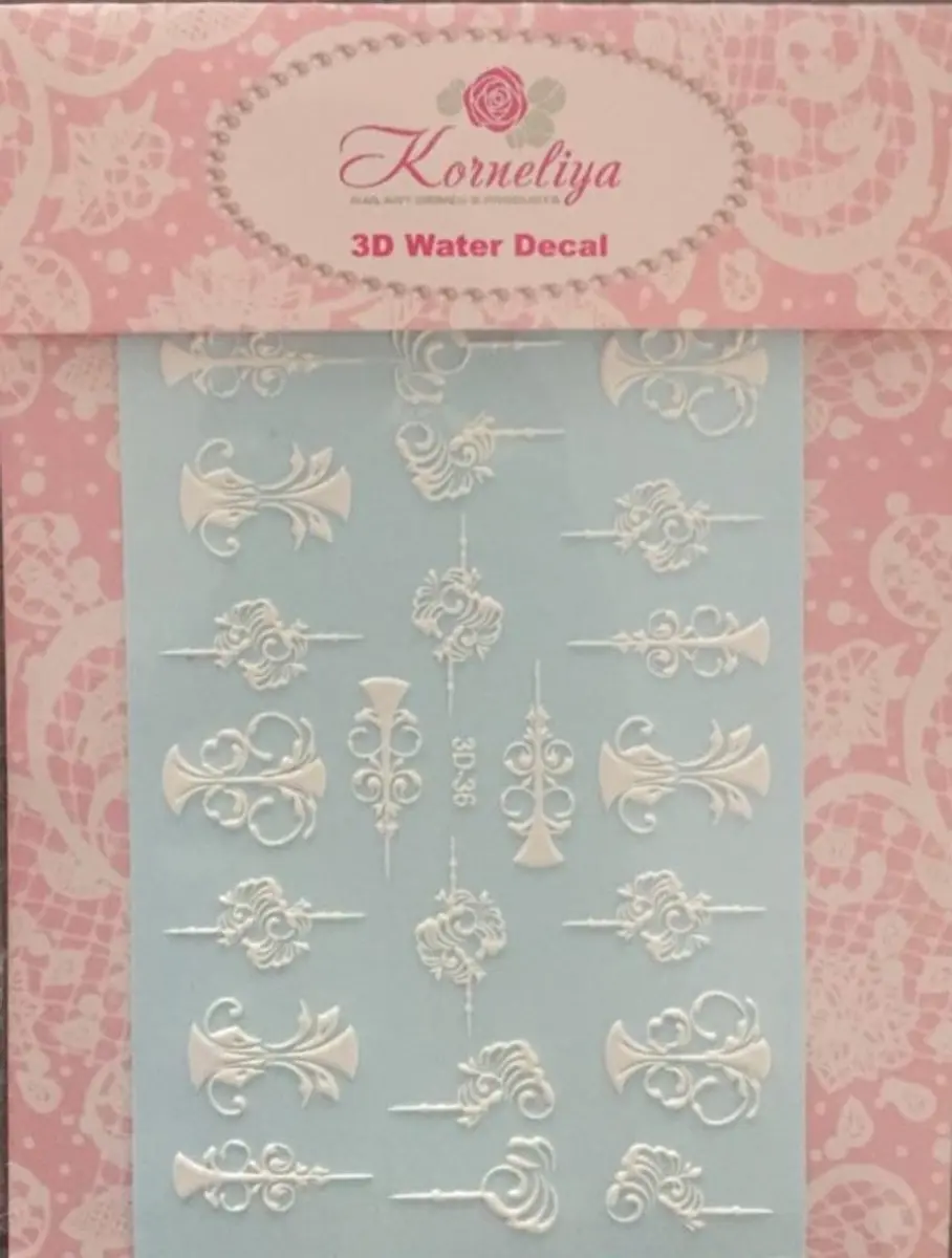 Korneliya 3D Waterdecal 036 White