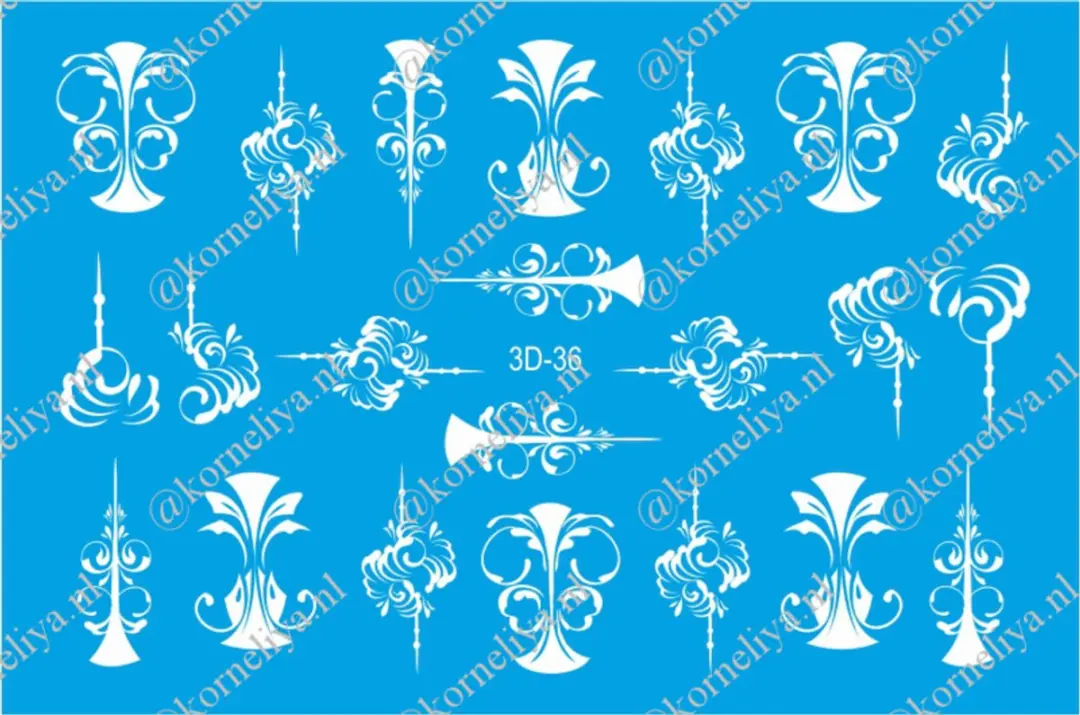 Korneliya 3D Waterdecal 036 White
