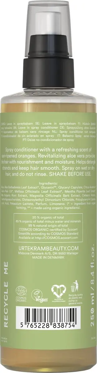 Urtekram Aloë Vera Leave-in Spray Conditioner 250ml