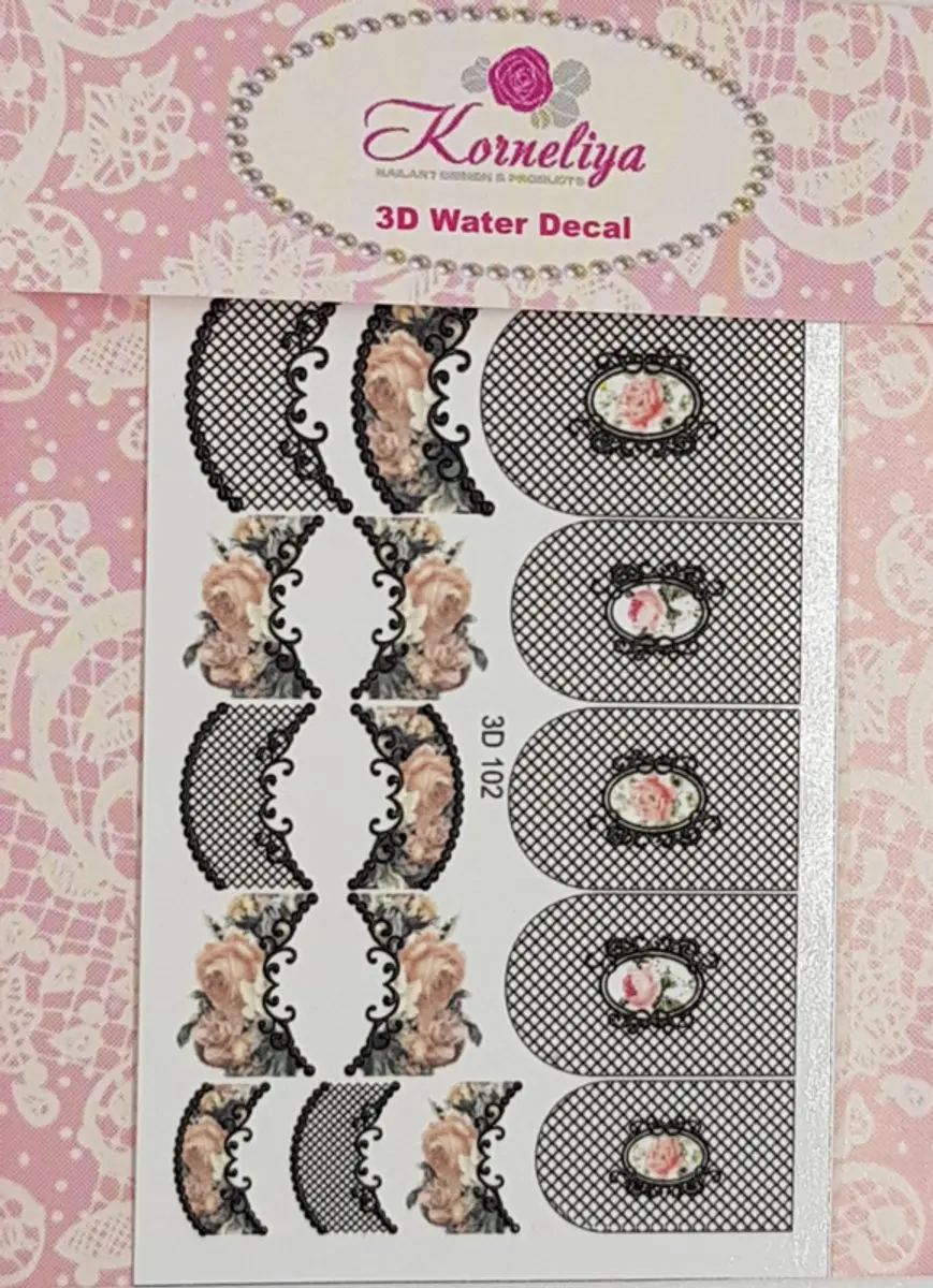 Korneliya 3D Waterdecal 102 Black