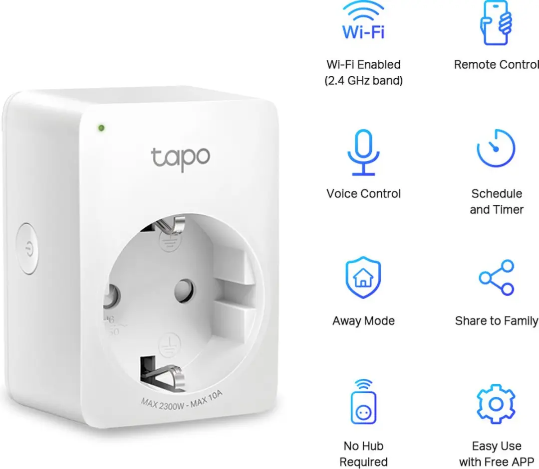 TP-Link Tapo P100 Slimme Stekker - 4 Stuks