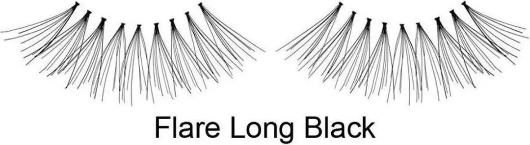 Ardell Individuals Duralash Knotted Flares Long Black - 56.0ks