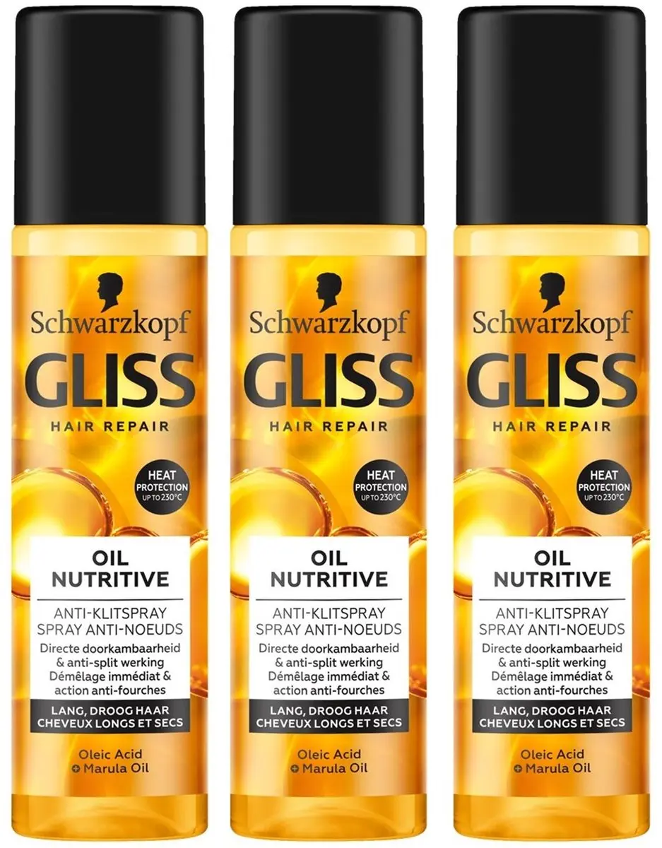 Gliss Oil Nutritive Anti-Klitspray 3x200ml