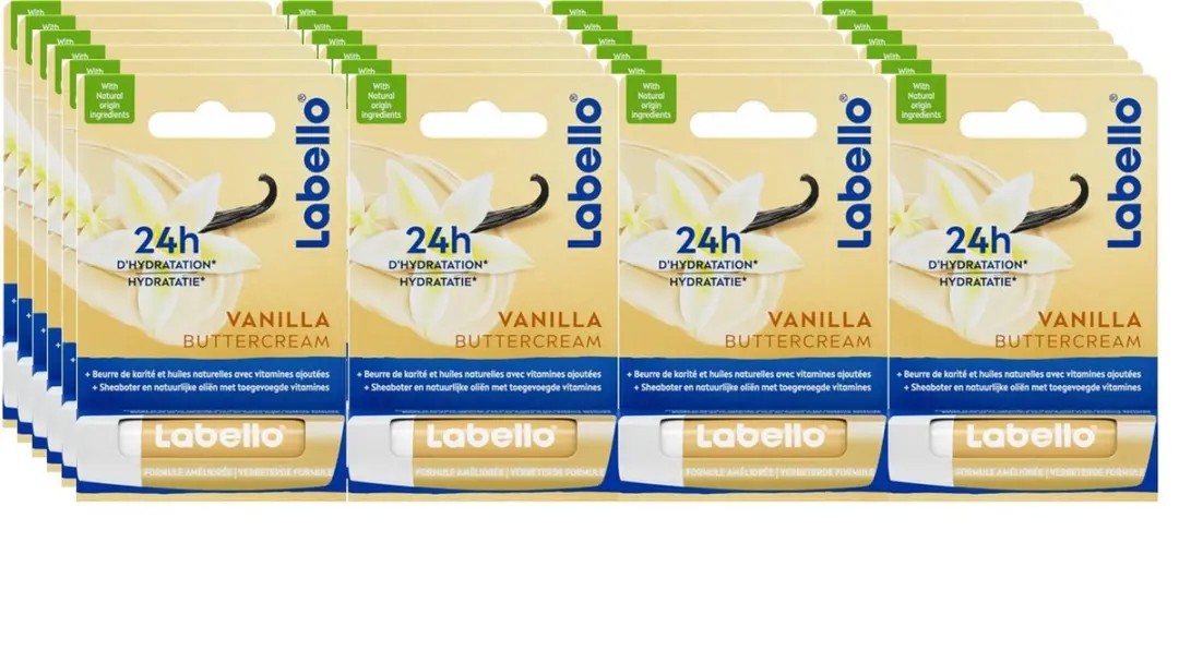 Labello Vanilla Buttercream Lippenbalsem - 24 Stuks
