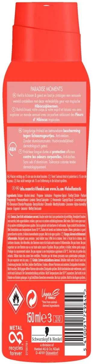 Fa Paradise Moments Deodorant Spray 150ml