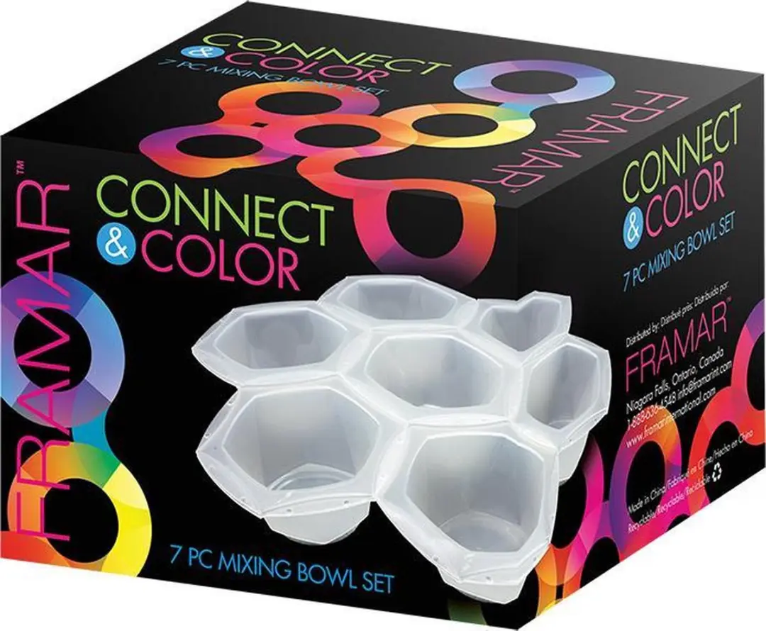 Framar Connect & Color Bowls Toner - 7 Stuks Licht Bruin