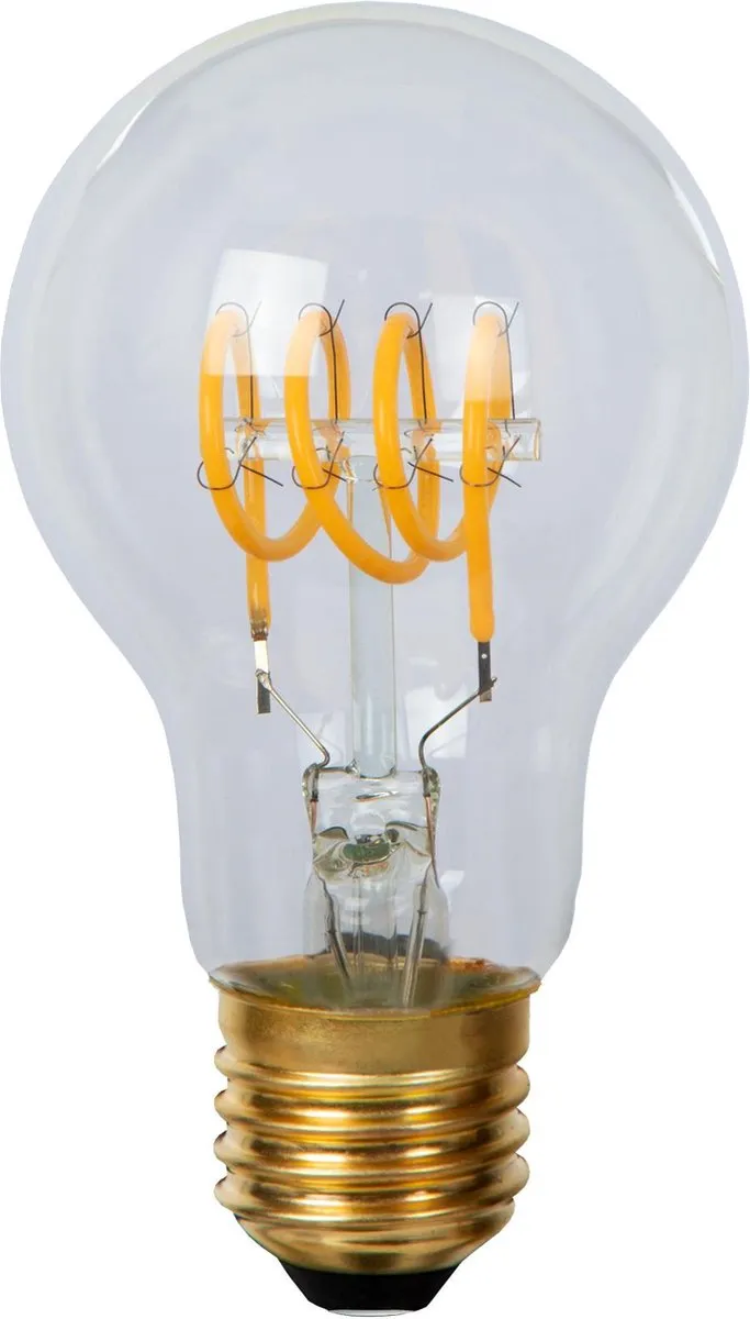 Lucide A60 LED Filamentlamp E27 4,9W 2200K - Ø6cm Transparant