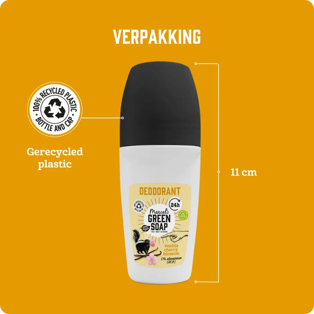Marcel's Green Soap Deo Roller Vanille & Kersenbloesem - 250ml