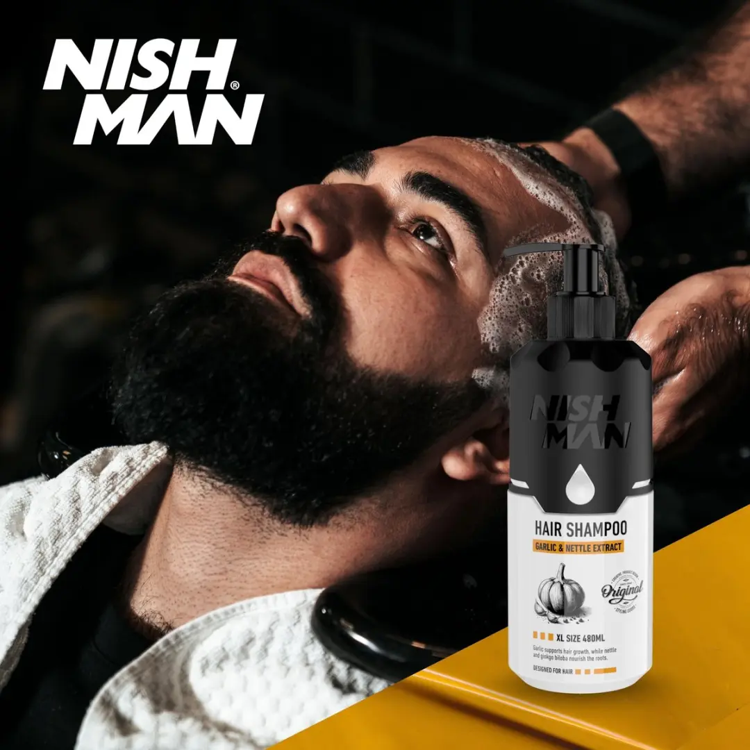 Nishman Garlic & Nettle Extract Shampoo 480ml