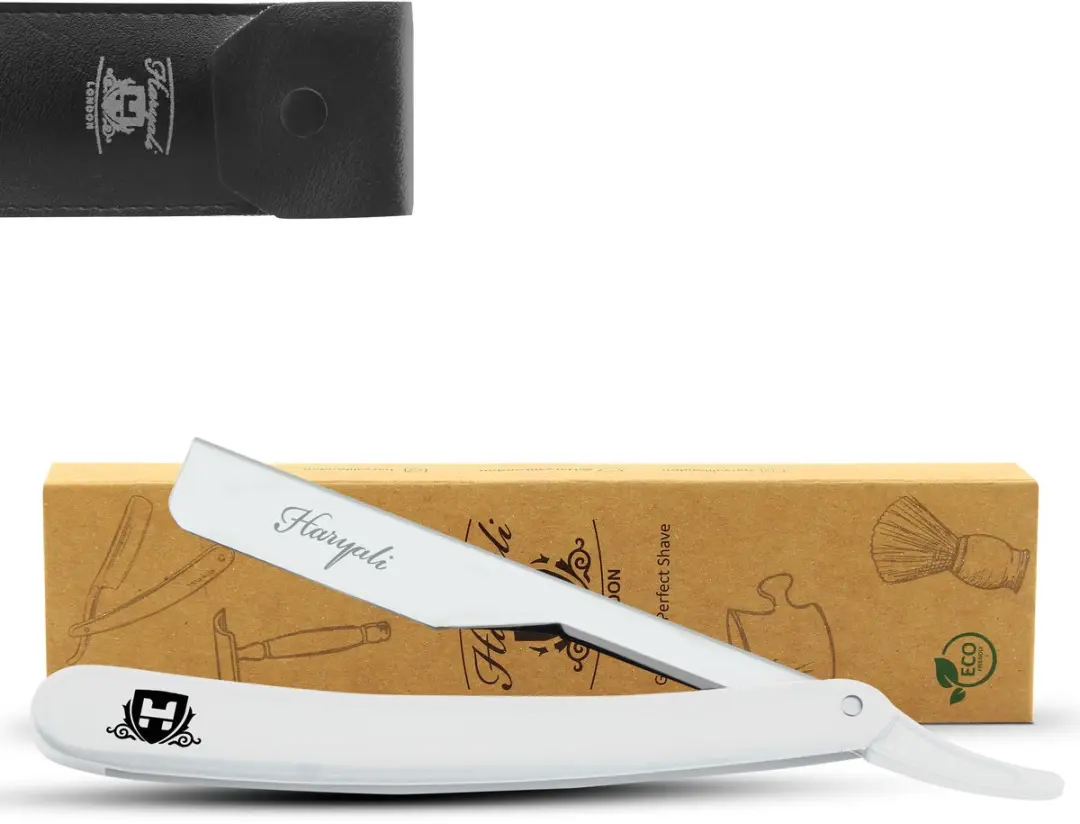 Haryali London Cut Throat Scheermes - Wit