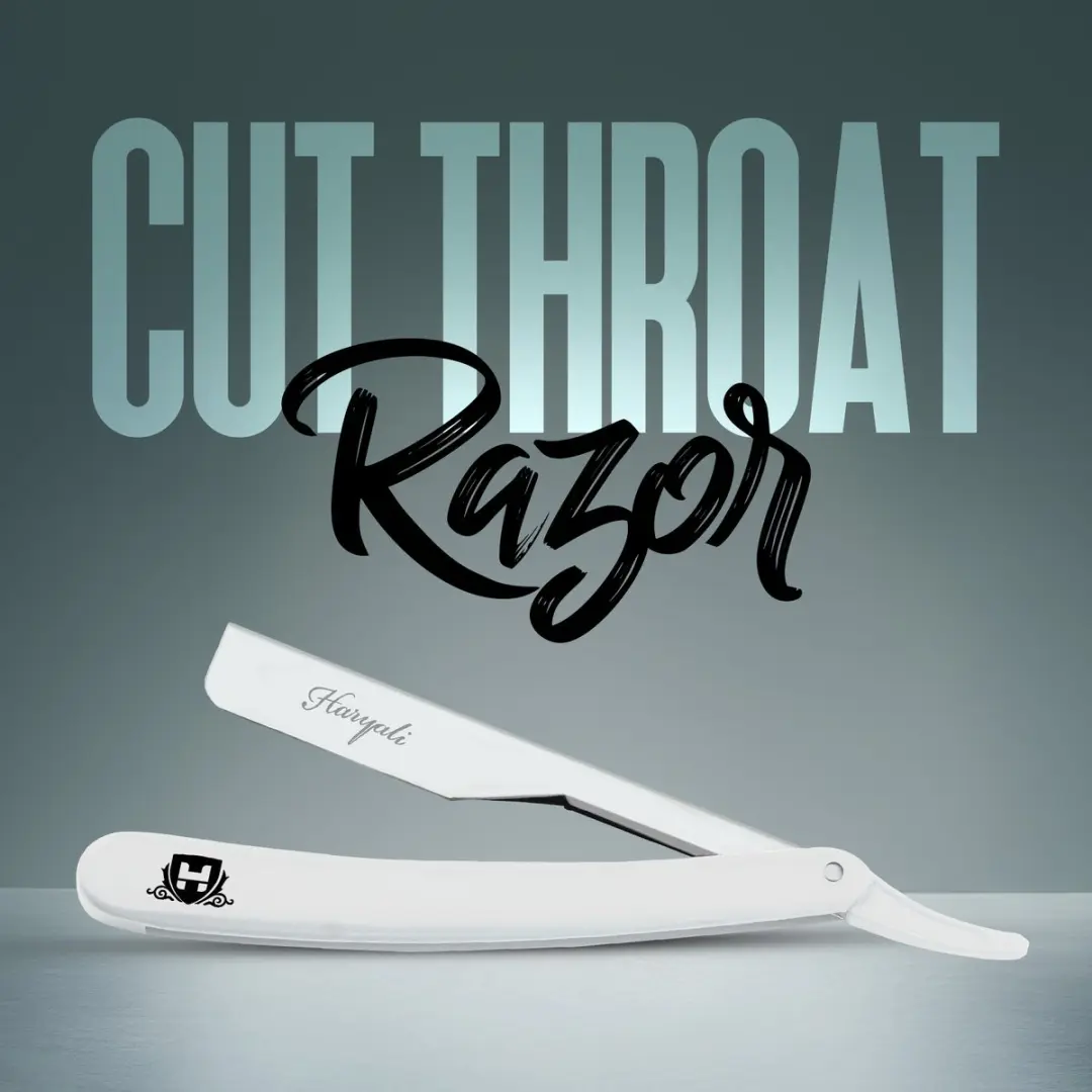 Haryali London Cut Throat Scheermes - Wit