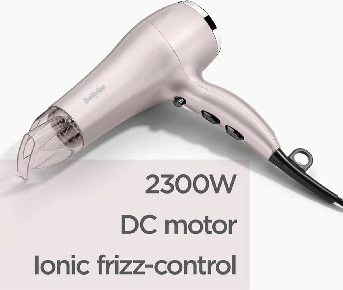 Babyliss Mauve Lustre 2300 Föhn - 2300W - Ionisch/Titanium-Keramisch - afbeelding 6 van 6