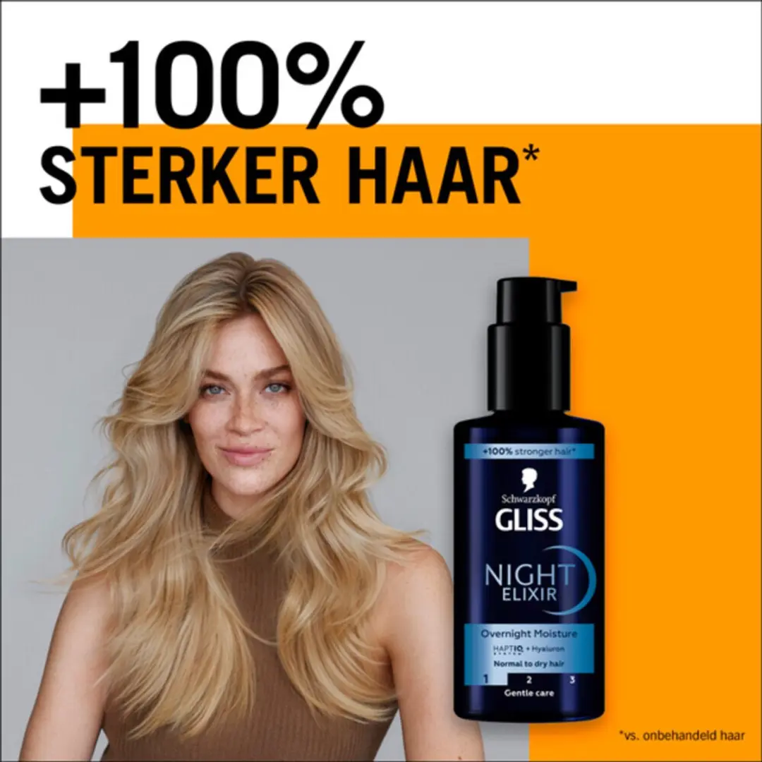 Gliss Night Elixer Overnight Moisture - 6x100ml