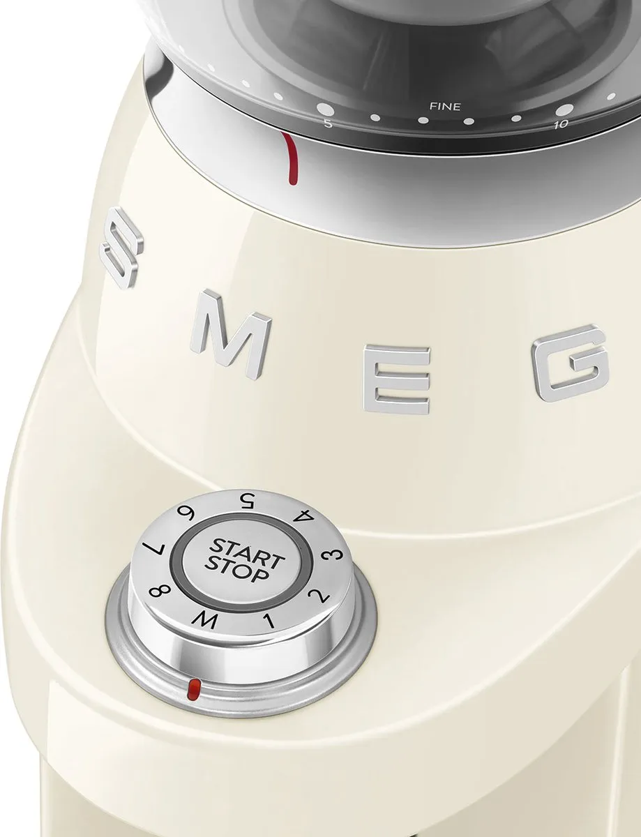 Smeg CGF03CREU Elektrische Koffiemolen - Jaren 50 - Crème