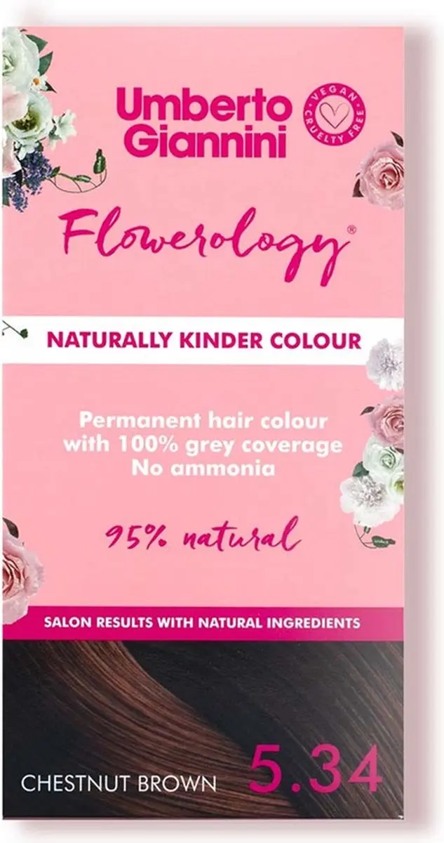 Umberto Giannini Flowerology Vegan Colour Chestnut Brown 110ml