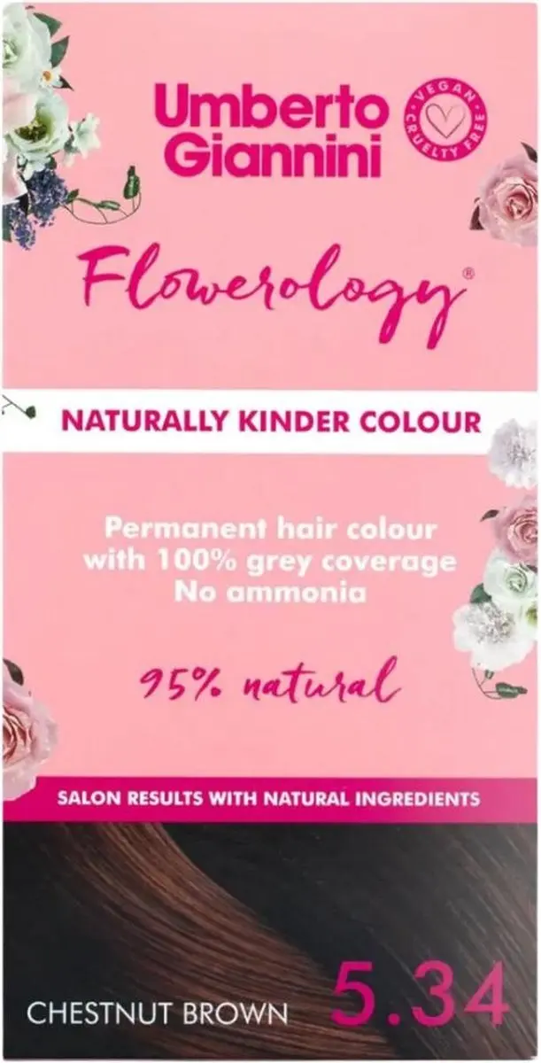 Umberto Giannini Flowerology Vegan Colour Chestnut Brown 110ml