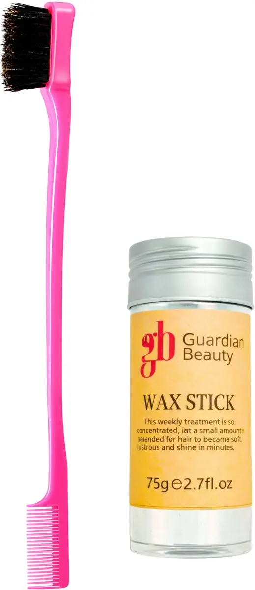 Guardian Beauty Edge Control Borstel & Waxstick Roze