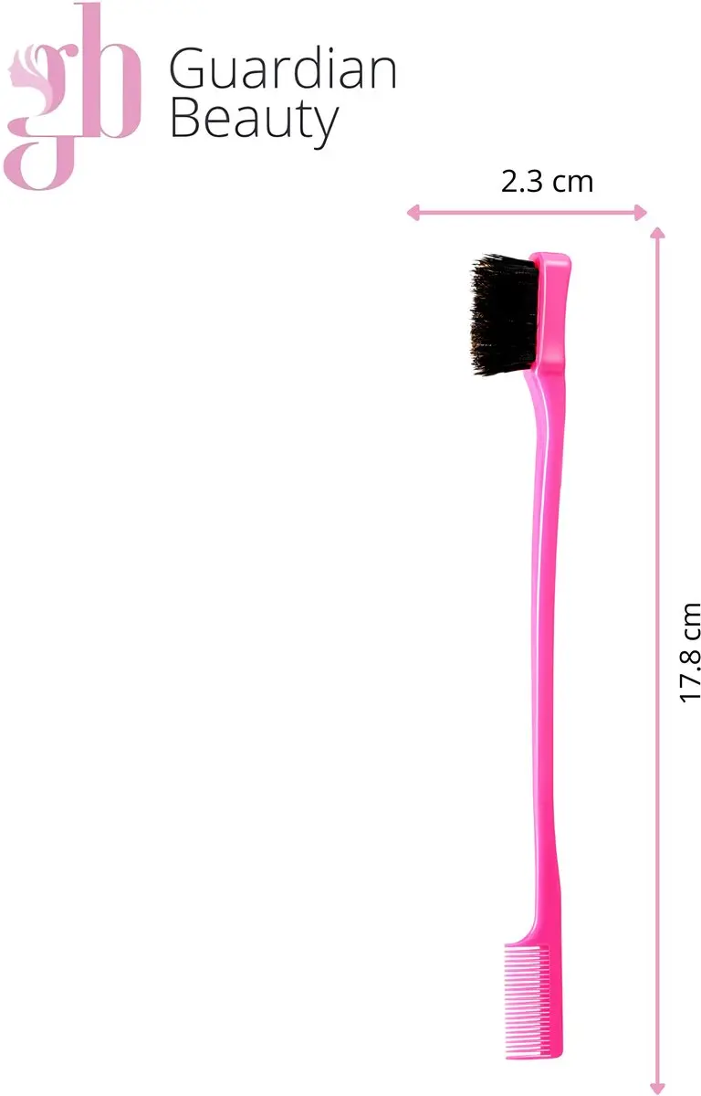 Guardian Beauty Edge Control Borstel & Waxstick Roze - 2 Stuks