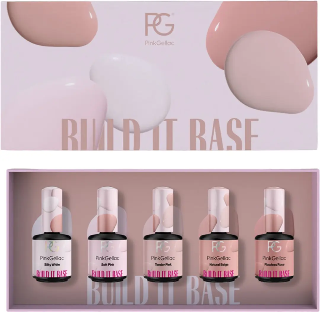 Pink Gellac Builder Gel Set 75ml - 5 Kleuren