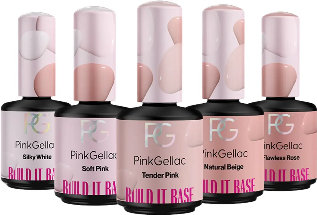 Pink Gellac Builder Gel Set 75ml - 5 Kleuren